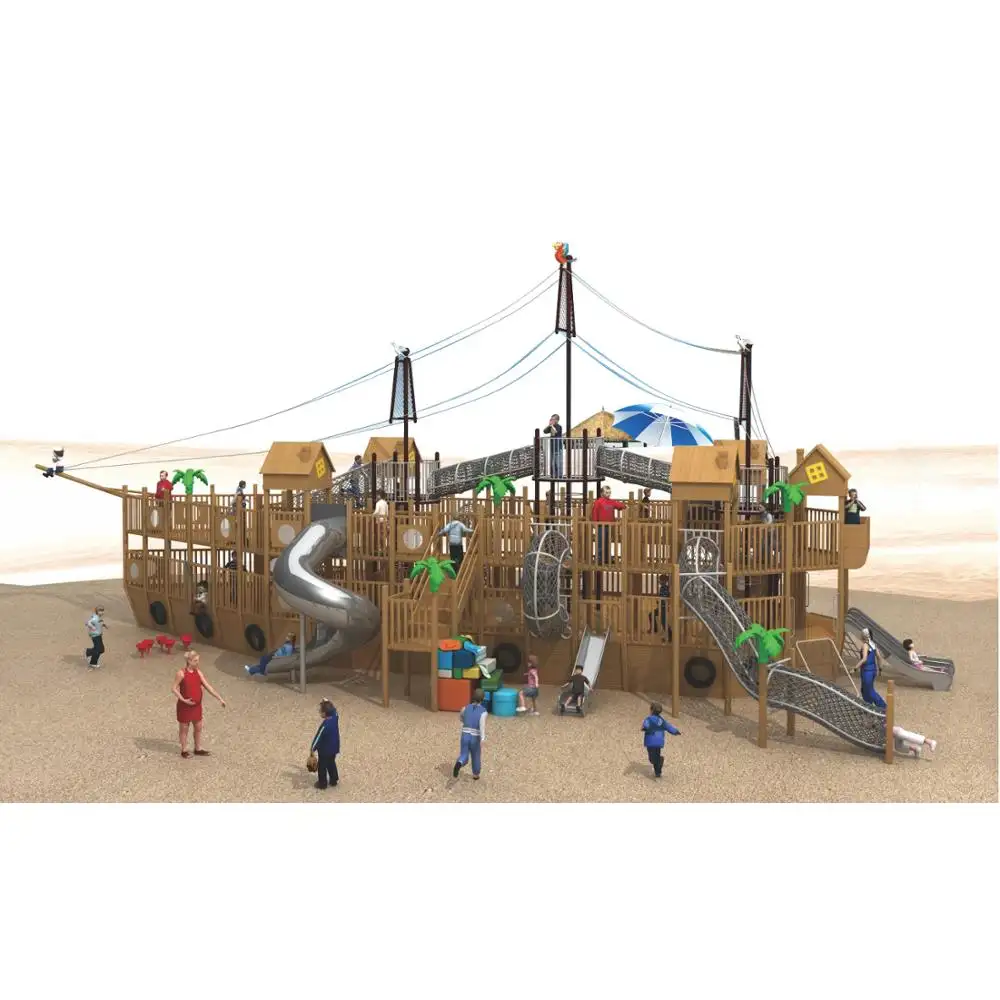मनोरंजन पार्क अनुकूलित सस्ते शीसे रेशा बच्चों एफआरपी स्लाइड लकड़ी आउटडोर स्टेनलेस स्टील खेल का मैदान