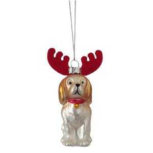 Adorno Navideño de Cristal con Forma de Perro para Colgar - Product Image 1