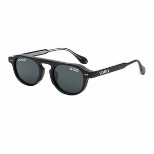 Lunettes de soleil polarisées unisexes à monture ronde complète avec logo personnalisé, verres colorés UV400, durables et légères pour femmes (Modèle 6215P) - Product Image 1