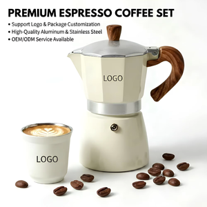 Cafetera Italiana <span class=keywords><strong>Moka</strong></span> Pot Clásica Premium de Aluminio Kingze, Capacidad para 1/3/6 Tazas, Portátil, OEM para Uso Doméstico y en Cafeterías - Product Image 2