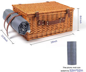 <span class=keywords><strong>Cesta</strong></span> <span class=keywords><strong>de</strong></span> picnic tejida <span class=keywords><strong>de</strong></span> mimbre para 4 personas con mesa pequeña/cubiertos/mantel nueva cocina <span class=keywords><strong>de</strong></span> almacenamiento para acampar para juego <span class=keywords><strong>de</strong></span> regalo <span class=keywords><strong>de</strong></span> <span class=keywords><strong>Amazon</strong></span> - Product Image 6