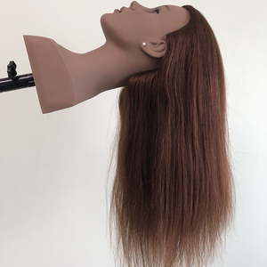 Tête d'entraînement en cheveux humains de 22 pouces, taille épaule, pour un cosplay efficace, le théâtre et la conception de costumes - Product Image 2