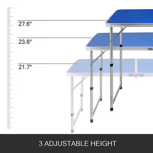 Portable Lightweight Garden Replacement Seats Leisure Parts Aluminum Kids Picnic Camp <b>Folding</b> <b>Table</b> and Chair Set - Product Image 6