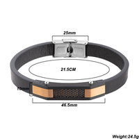 Accessoires de bijoux pour hommes en acier inoxydable à la mode Bracelet en cuir créatif
