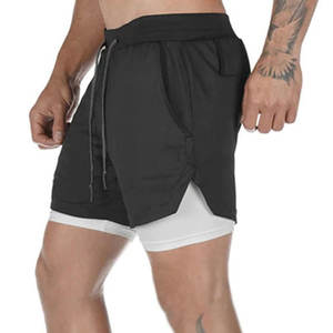 Pantalones Cortos Deportivos Personalizados para Hombre, Transpirables, Impermeables, de Secado Rápido, Estilo Urbano, para Gimnasio, con Cintura Elástica y Diseño Sólido para Correr - Product Image 2