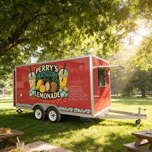 Fully Equipped Food Trailer Fast Mobile Kitchen for Pizza Coffee for Coffee Pizza Fast Food Truck Mobile <b>Bar</b> - Product Image 2