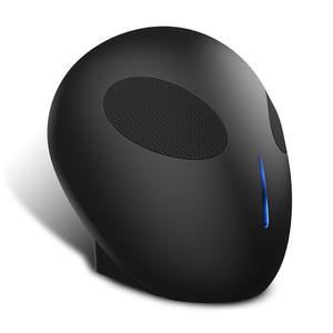 Haut-parleur sans fil unique en forme de goutte d'eau avec lumière LED bleue verticale, basses pleines fréquences, mini enceinte stéréo de bureau - Product Image 1