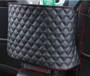 Auto Handtaschen halter Pu Leder Auto Aufbewahrung tasche Interieur Autos itz Mittlere Box Sitz lehne Kleiderbügel Hängende Tasche Organizer - Product Image 4