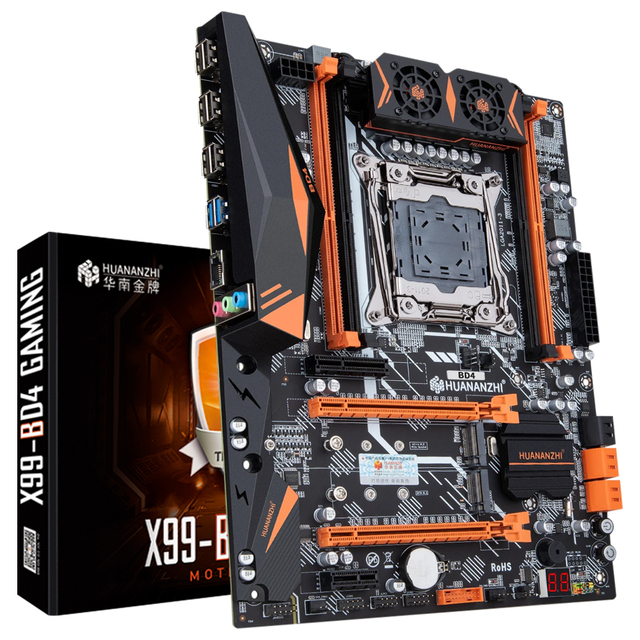 Huananzhi X99 BD4 Motherboard LGA 2011-3 DDR4 Intel Chipset 64GB Max RAM SATA Integrated Graphics for Desktop Computer