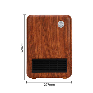 Walnut Wood Desktop Heater 322x227mm PTC Heating Indoor Mini <b>Fan</b> Heater With Overheat Protection - Product Image 1