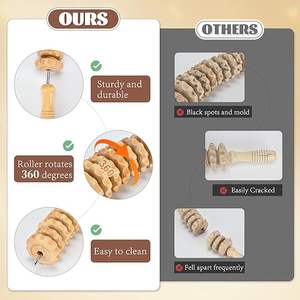 Holztherapie-Roller Massagestab <span class=keywords><strong>Cellulite</strong></span>-Schlankheitsroller Massagegerät Lymphdrainage Körperformung Trigger-Stick - Product Image 5