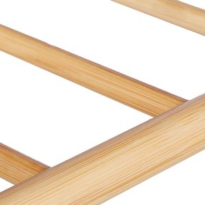 SINCERE moderne bambou bouleau banc à chaussures pour 4 paires de chaussures banc deux places étagère à chaussures confortable Hall banc gris naturel - Product Image 6