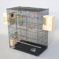 Grande cage à oiseaux en fil d'acier à faible teneur en carbone électroplaqué et épaissi pour perroquets de villa, tourtereaux et agapornis – Cage d'élevage et d'accouplement