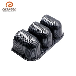 Support de tableau de bord en fibre de carbone 52 mm à trois trous pour montage de jauge automobile - Product Image 5
