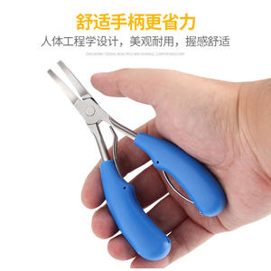 คีมตกปลาเคลือบเทฟลอนสีน้ำเงิน ปากเฉียง ทนทาน ใช้ถอดเบ็ด ตัดสาย และซ่อมแซม - Product Image 5