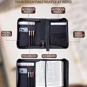 Bolsa de Almacenamiento para Libros de Oración, con Cierre, de Poliéster, a la Moda, Funda Protectora para Libros de Viaje, Impermeable y a Prueba de Polvo, de 3-6L - Product Image 5