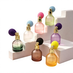 Pink Purple Green White Brown <b>10ml</b> Luxury Glass Perfume <b>Bottle</b> with Airbag Atomizer and Fine Mist Sprayer - Product Image 2