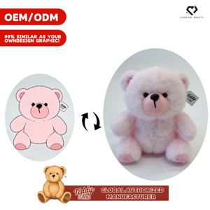 Lindo Oso de Peluche Bicolor <span class=keywords><strong>Rosa</strong></span> y Marrón, <span class=keywords><strong>Serie</strong></span> de Juguetes, Se Acepta Personalización al por Mayor, Se Puede Regalar - Product Image 3
