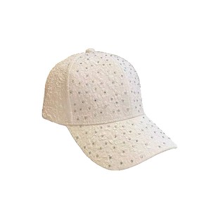 Pink Lace Baseball Cap With Rhinestones For Women Sun Protection Breathable Spring Summer Fashion Hat - Product Image 5