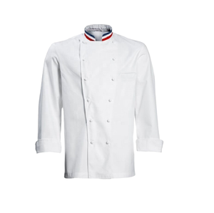 <span class=keywords><strong>Veste</strong></span> <span class=keywords><strong>de</strong></span> chef personnalisée avec logo, <span class=keywords><strong>veste</strong></span> <span class=keywords><strong>de</strong></span> chef classique à manches longues pour <span class=keywords><strong>homme</strong></span>, double boutonnage, garniture française, uniforme <span class=keywords><strong>de</strong></span> <span class=keywords><strong>cuisine</strong></span>, vêtements <span class=keywords><strong>de</strong></span> travail pour la restauration, OEM - Product Image 1