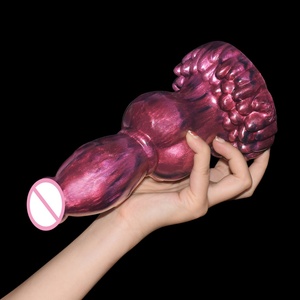 NNSX Internal Glow Dark Spirits Color Animal Dog Big Knot <b>Dildo</b> With Suction Cup Sex Toy for Women Adult Fantasy Sex Anal Plug - Product Image 5