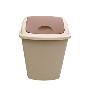 Cubo de Basura Ovalado con Botón de Apertura, 25L 40L 50L 70L, Contenedor de Residuos de Plástico para Exteriores, Gris, Verde, Rojo, Amarillo, Blanco - Product Image 5