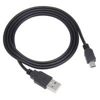 Câble de chargeur USB A mâle noir de 1m vers mini 5 broches B pour contrôleur PS3