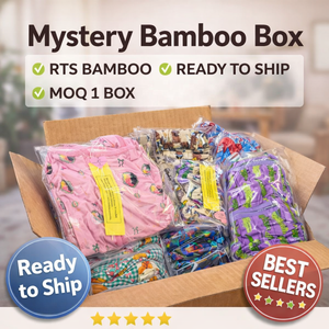 DH ODM - Caja Misteriosa de Bambú para Niños, Paquete de Mamelucos con Cierre para Bebés, Estilo Aleatorio, Listo para Enviar, Logotipo Personalizado - Product Image 1