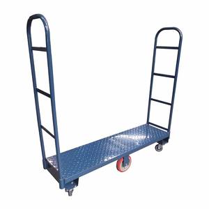 Plataforma do diamante do aço industrial estreita u-barco dinheiro e carrinho de transporte - Product Image 4