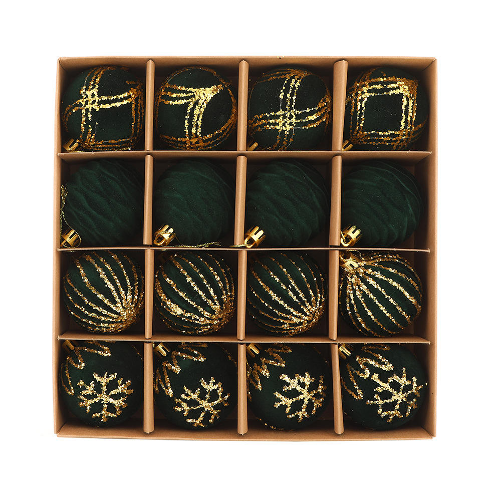 Boule de flocage verte 16pcs