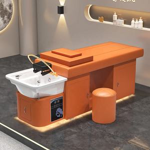 Cama de Champú para Spa de Cabeza de Lujo Estilo Japonés Moderno para Salón de Belleza y Barberías - Product Image 1