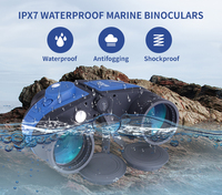 Jumelles marines professionnelles 7X50 de qualité supérieure, vertes, étanches, Bak4, idéales pour les sorties en pleine nature, la pêche en mer