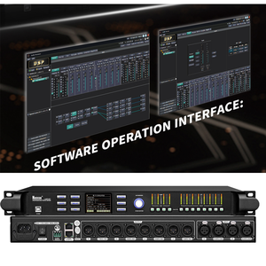 Bộ xử lý âm thanh bass xe hồ Bộ xử lý âm thanh 4 trong 8 ra AES DSP Bộ xử lý âm thanh 96kHz Dante - Product Image 1
