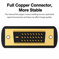 Adaptateur DVI vers HDMI mâle vers femelle plaqué or, convertisseur vidéo 1080P pour ordinateur portable, moniteur, téléviseur, projecteur
