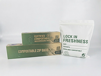 Sacs refermables compostables en PLA PBAT, amidon de maïs, biodégradables, imprimés en héliogravure, pour projecteur, montre connectée