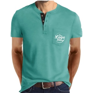 Custom Brand Mens Casual Short Sleeve Knitted <b>Polyester</b> O-Neck T-<b>Shirts</b> with Sublimation Printed Anti-Pilling Pocket Breathable - Product Image 1