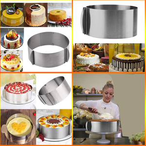 Moule à pâtisserie réglable en acier inoxydable, <span class=keywords><strong>cercle</strong></span> à gâteau rond pour mousse - Product Image 2