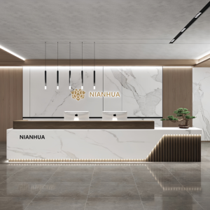 Bàn tiếp tân LED MDF hiện đại cho Thẩm mỹ viện khách sạn sử dụng thương mại-Dễ dàng để làm sạch - Product Image 2