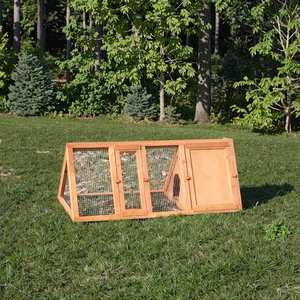 SDR005 di lusso moderno in legno A-Frame Pet House modello solido piccolo animale Hutch con corsa esterna per gatti e conigli - Product Image 1