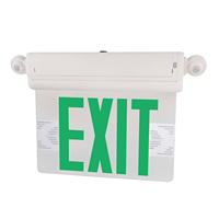Nouveau panneau de signalisation LED combiné à éclairage périphérique pour le marché américain, panneau acrylique pliable bicolore avec deux têtes, autonomie d'urgence de 90 minutes
