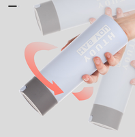 Gobelet isotherme à double paroi en verre avec paille, écologique, design moderne et minimaliste, portable, idéal