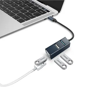 Concentrateur-Hub USB 3.0, 4 ports, Ultra-fin, TYPE C, pour données, compatible avec Mac Pro, MacBook Air, Mac, ordinateur Portable et Notebook