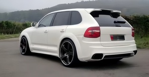 Para Porsche Cayenne <span class=keywords><strong>957</strong></span> es un kit de carrocería estilo Msy con parachoques delantero y trasero, capó de motor, guardabarros de cuerpo ancho y rueda Ar - Product Image 3