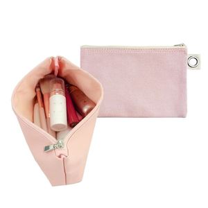 Sacs fourre-tout promotionnels en toile avec fermeture éclair, multicolores, pour maquillage, monnaie et cosmétiques, personnalisables - Product Image 5