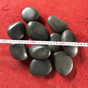 Pierre de galets blancs polis par roche naturelle de rivière noire bon marché pour des applications d'aménagement paysager et de jardin - Product Image 2
