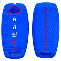 Coque de clé en silicone texturé nid d'abeille à 4 boutons, résistante aux rayures, pour Nissan 2022-2025, protection de clé de voiture, accessoire automobile