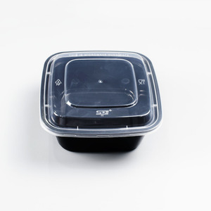 1000Ml Hot Sale Plastic Snack Bowl Take Away Bento Lunch Box Plastic Disposable Food Container