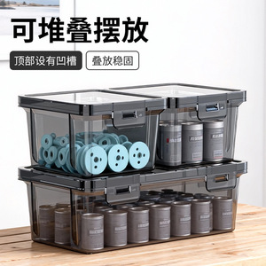 Plastic Storage Box <b>Square</b> With Lid Stackable Parts Organizer For Hardware Tools Accessories Classification - Product Image 4