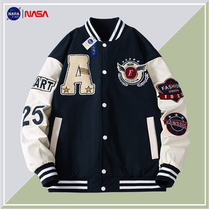 <span class=keywords><strong>Chaqueta</strong></span> Blazer de Béisbol Estilo Americano de la <span class=keywords><strong>NASA</strong></span> para Hombre y <span class=keywords><strong>Mujer</strong></span>, Nueva Colección Otoño-Invierno, Holgada, Moderna, de Marca, para Parejas, Casual, con Cierre de un Solo Botón - Product Image 5