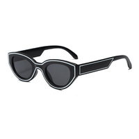 Nouvelles Lunettes de Soleil Œil de Chat Esthétique Y2K 2026, Monture Complète en PC Protection UV400 Unisexe, Design à Pois, Logo Personnalisé, Fabrication OEM